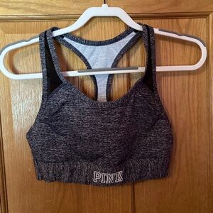 Pink Victorias Secret women’s dark gray sports bra
